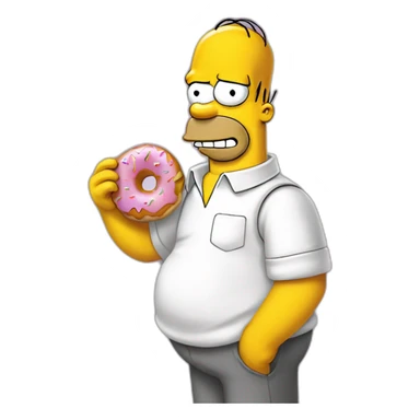 homer simpson qui manje un donuts sticker