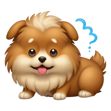 A dog farting  sticker