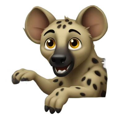 hyena in car sticker