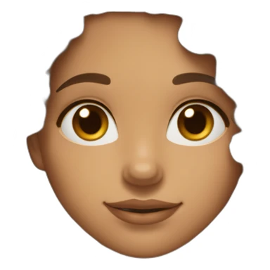 Woman with curly & wavy brown hair, tinted skin color, brown eyes, Aruban / Dutch mixed, dimples sticker