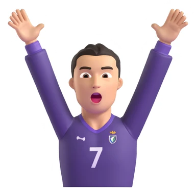Cristiano Ronaldo doing his signature 'Siu' celebration sticker