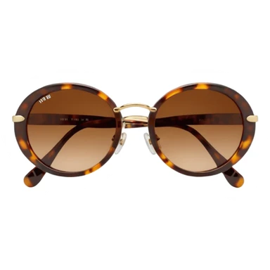 Miu Miu oval brown sunglasses sticker