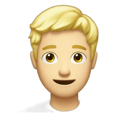 blond guy saying GG in a comic bubble sticker