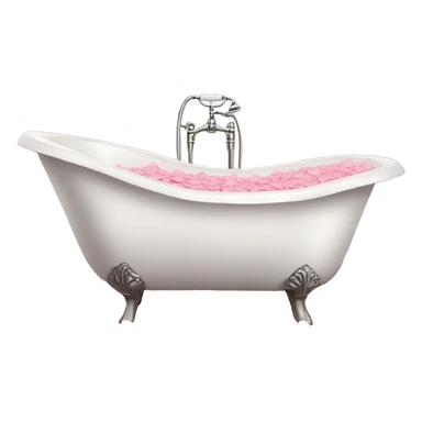Bathtub filled with pink rose petals  sticker
