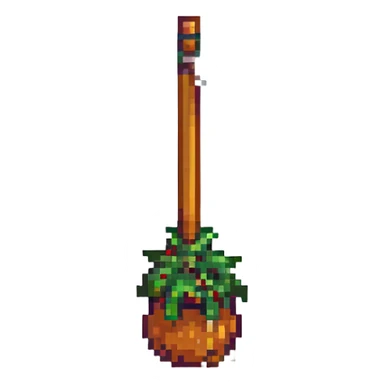 Nimbus 2000 broomstick from Harry Potter's Quidditch in pixel art style sticker