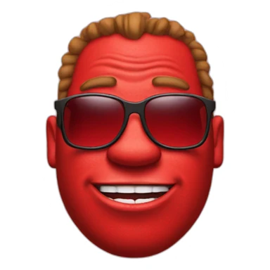 Red shrek with sunglasses sticker