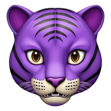 Purple Panther face tileted to the slight right sticker
