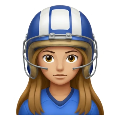 Long Haired Football Players, Female player sticker