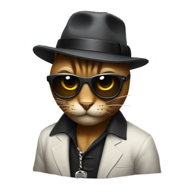 Cat gangster  sticker