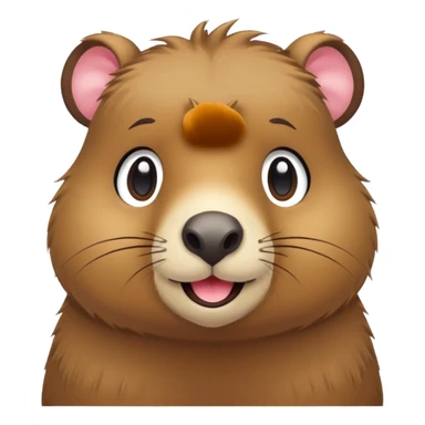 A capybara drawn in a manga style (kawaii) sticker