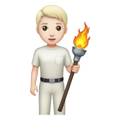 kkk enjoyer with torch sticker