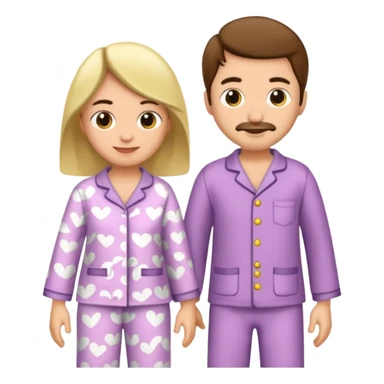 Pareja con pijamas sticker