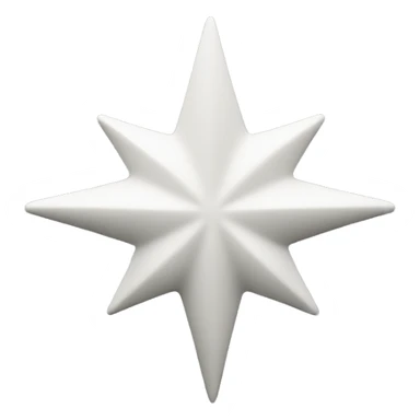 Estrella invertida de color blanco  sticker