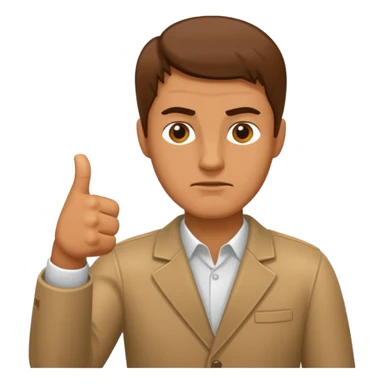 man giving a thumbs-down sticker