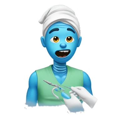Blue Grinch getting surgery sticker