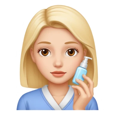 a girl doing skincare  sticker