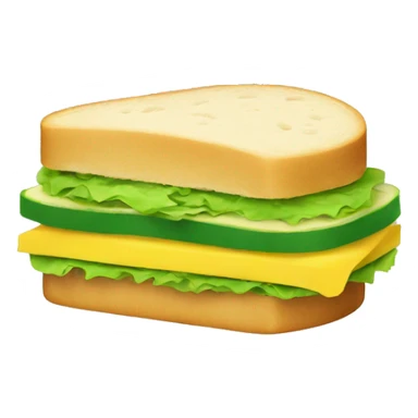 Yellow emoji with green sandwich sticker