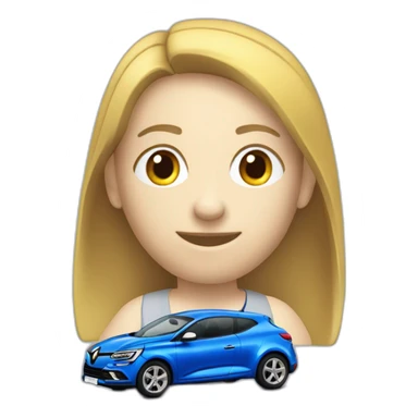 blue renault megane three sticker