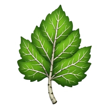 birch leaf  sticker