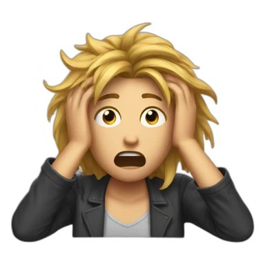 pulling hairs frustrated sticker