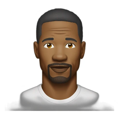 actor Jamie Foxx wearing t-shirt sticker
