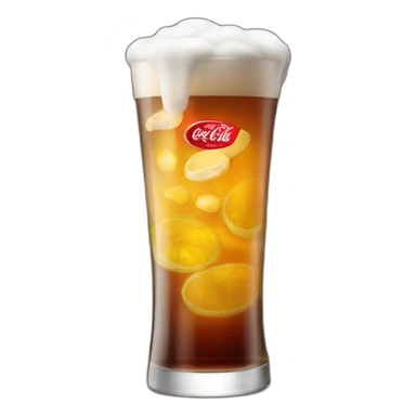 fernet coca-cola highball glass foamy sticker