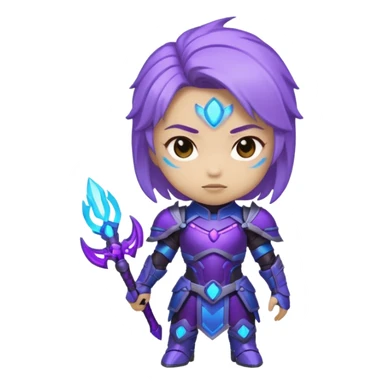 i want to create an emoji of kaisa from league of legends with the chibi style sticker