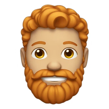 ginger man with beard sticker