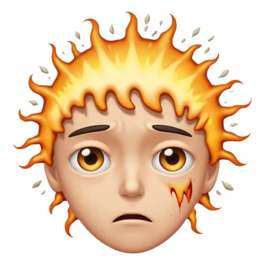 Sad exhale while eyes pop out cartoonishly and head explode sticker
