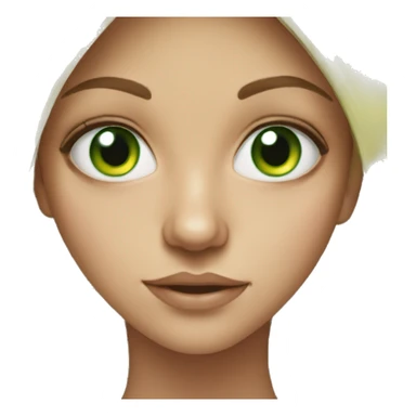 realistic portrait of girl green eyes  sticker