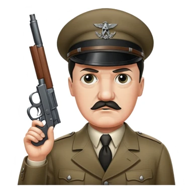 Hitler with Gun sticker
