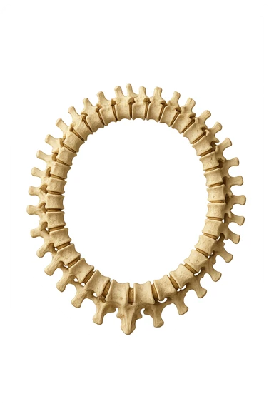 SPINA DORSALE ANATOMICA UMANA REALISTICA CHIUSA A CERCHIO sticker