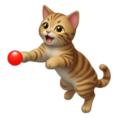 cat catching red dot sticker