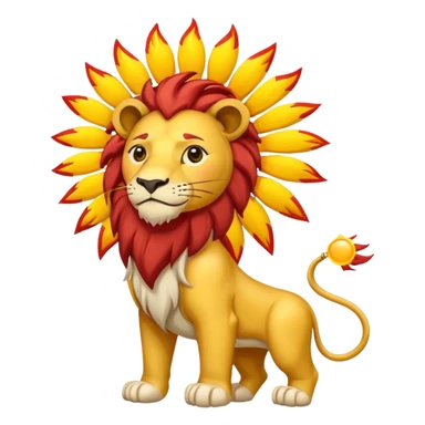 Please create the Lion and Sun flag? sticker