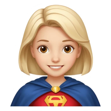 make ma an emoji of a 'fearless" girl with a cape sticker
