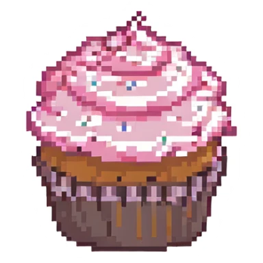 cupcake with pink icing sticker