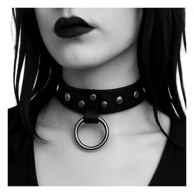 only goth black white choker , remove background  sticker