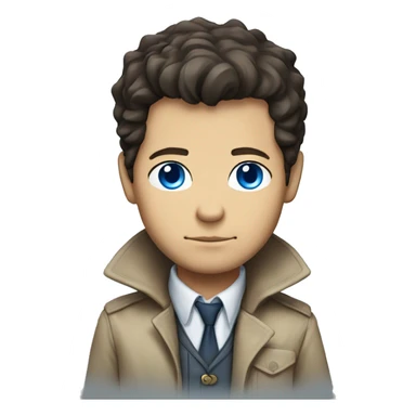 Castiel from supernatural with blue eyes  sticker