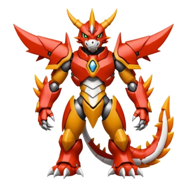 Digitigrade Cool Badass Wargreymon-Guilmon-Pokémon-Digimon-Fakémon-fusion-hybrid-creature sticker