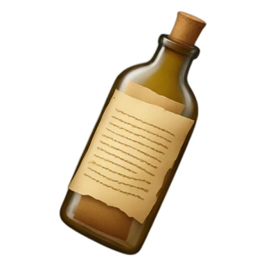 Parchment in a bottle sticker