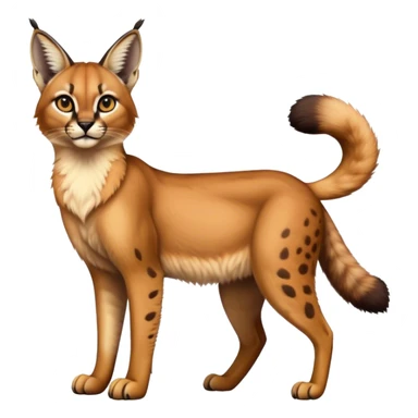 Epic Cute Dark Warm Caracal-Bobcat-Serval full body sticker