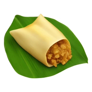 Tamale on banana leaf  sticker