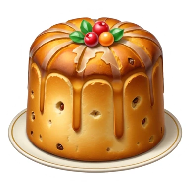 Italian pannetone on plate sticker