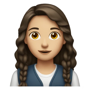 a brunette girl on school sticker