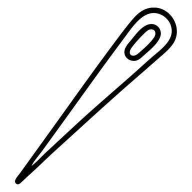 basic gray needle icon, straightforward and simple sticker