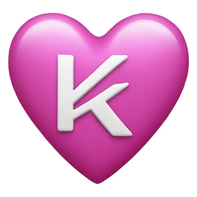 Heart with letter k in the middle  sticker