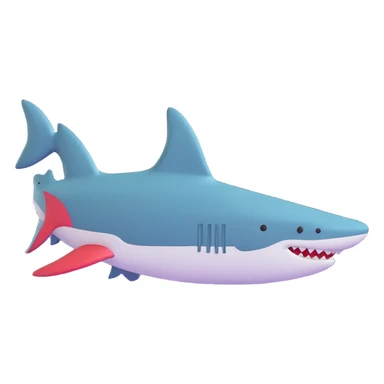 shark-shaped sneaker sticker