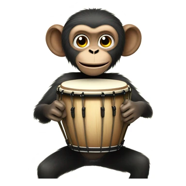 Monkey with bongos sticker