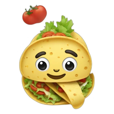 chat qui mange un tacos sticker