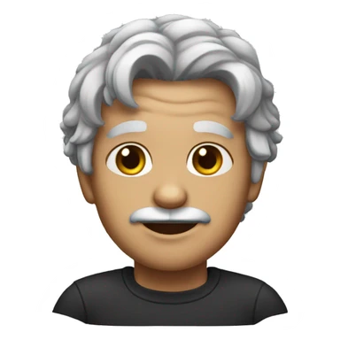 old black cat with a bit of grey hair sticker